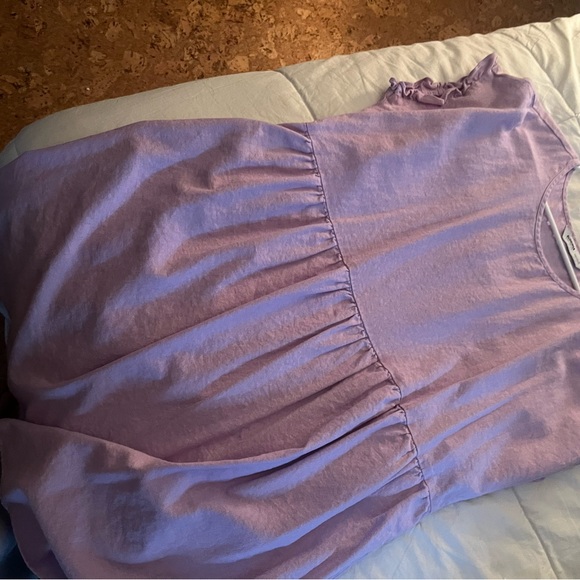 Lilac Linen Blend Dress - Picture 4 of 4